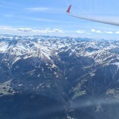 Flugwegposition um 13:38:58: Aufgenommen in der Nähe von Gemeinde St. Johann im Walde, St. Johann im Walde, Österreich in 3156 Meter